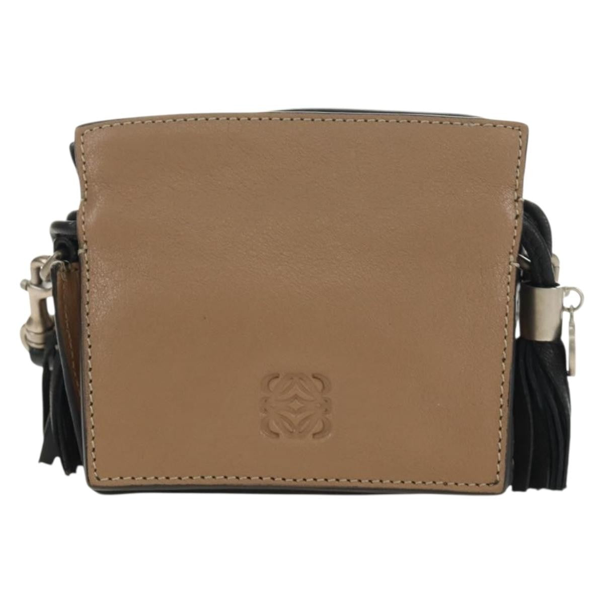 Loewe Shoulder Bag Leather Brown Leather Shoulder Bag Bag (Pre-Owned)
