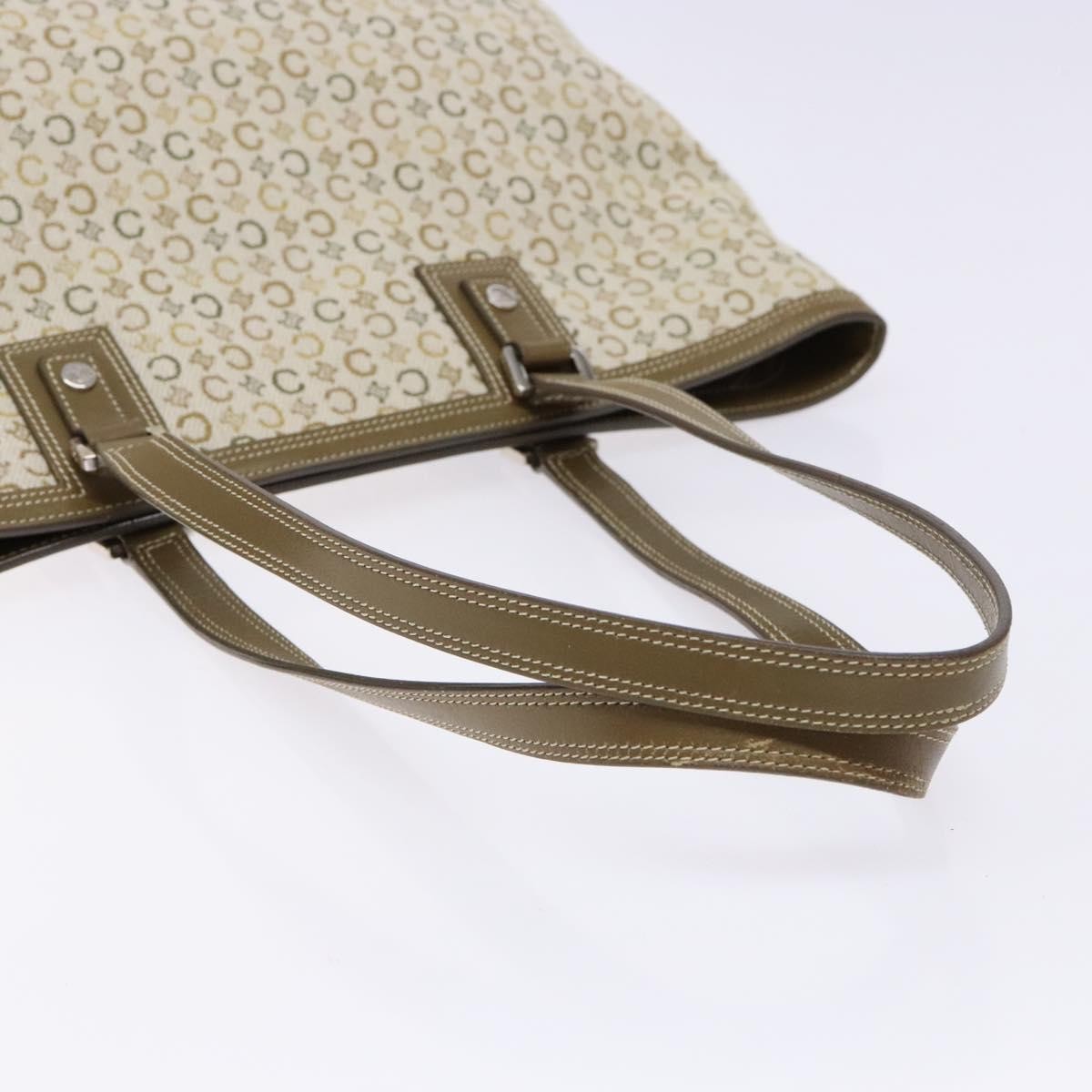 Celine Vintage Macadam Canvas Khaki Canvas Bag (Pre-Owned)