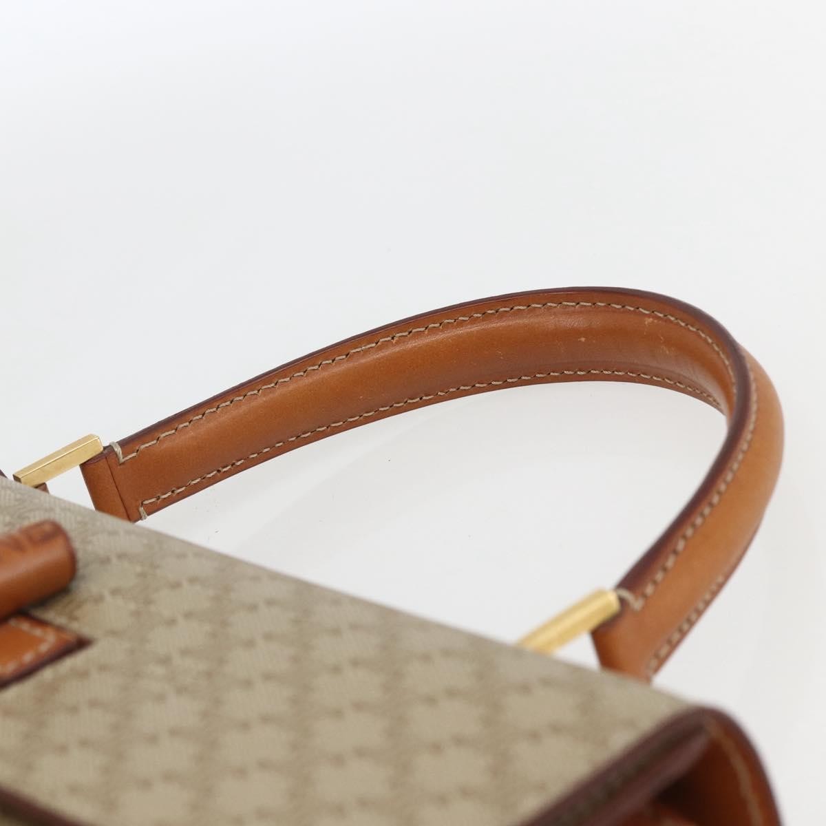Celine Vintage Macadam Canvas And Leather Beige Canvas Handbag (Pre-Owned)