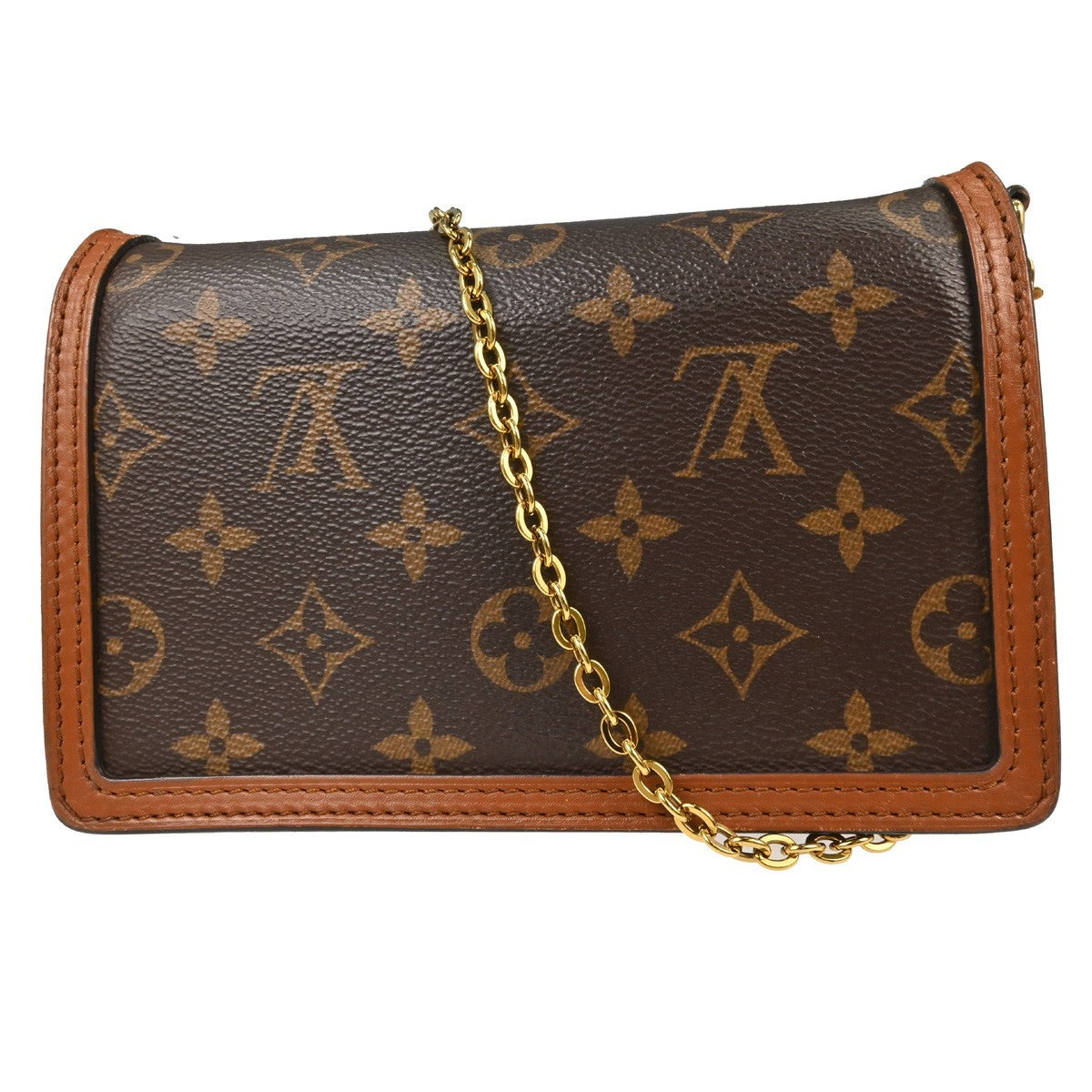 Louis Vuitton Dauphine Chain Reverse Monogram Canvas Brown Canvas Shoulder Bag Bag (Pre-Owned)