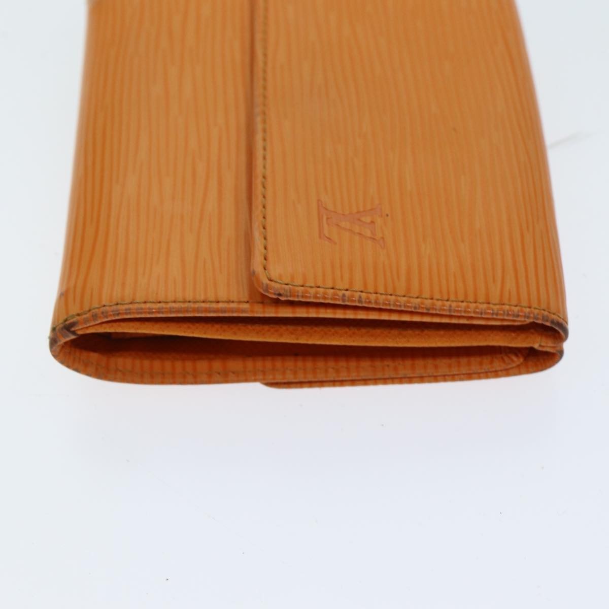 Louis Vuitton Compact Porte Tresor International Epi Leather Orange Leather Wallets Accessory (Pre-Owned)