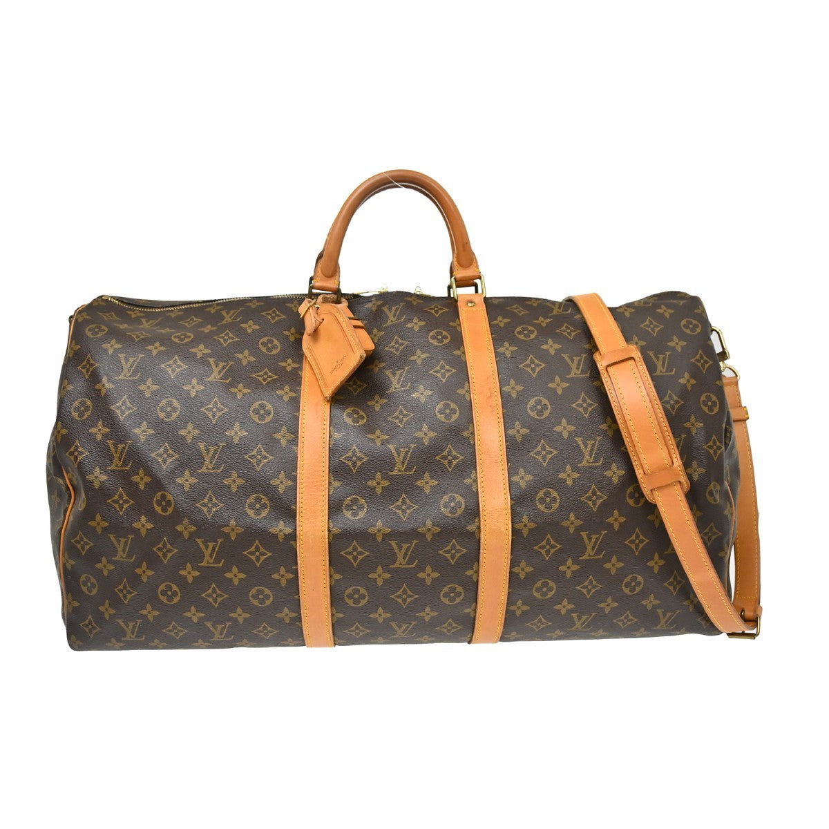 Louis Vuitton Keepall Bandouliere Monogram Canvas Brown Canvas Travel Bag Bag (Pre-Owned)