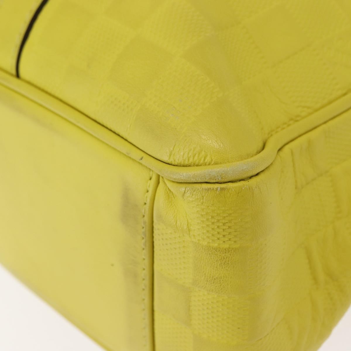 Louis Vuitton Tadao Damier Infini Leather Yellow Leather Handbag (Pre-Owned)