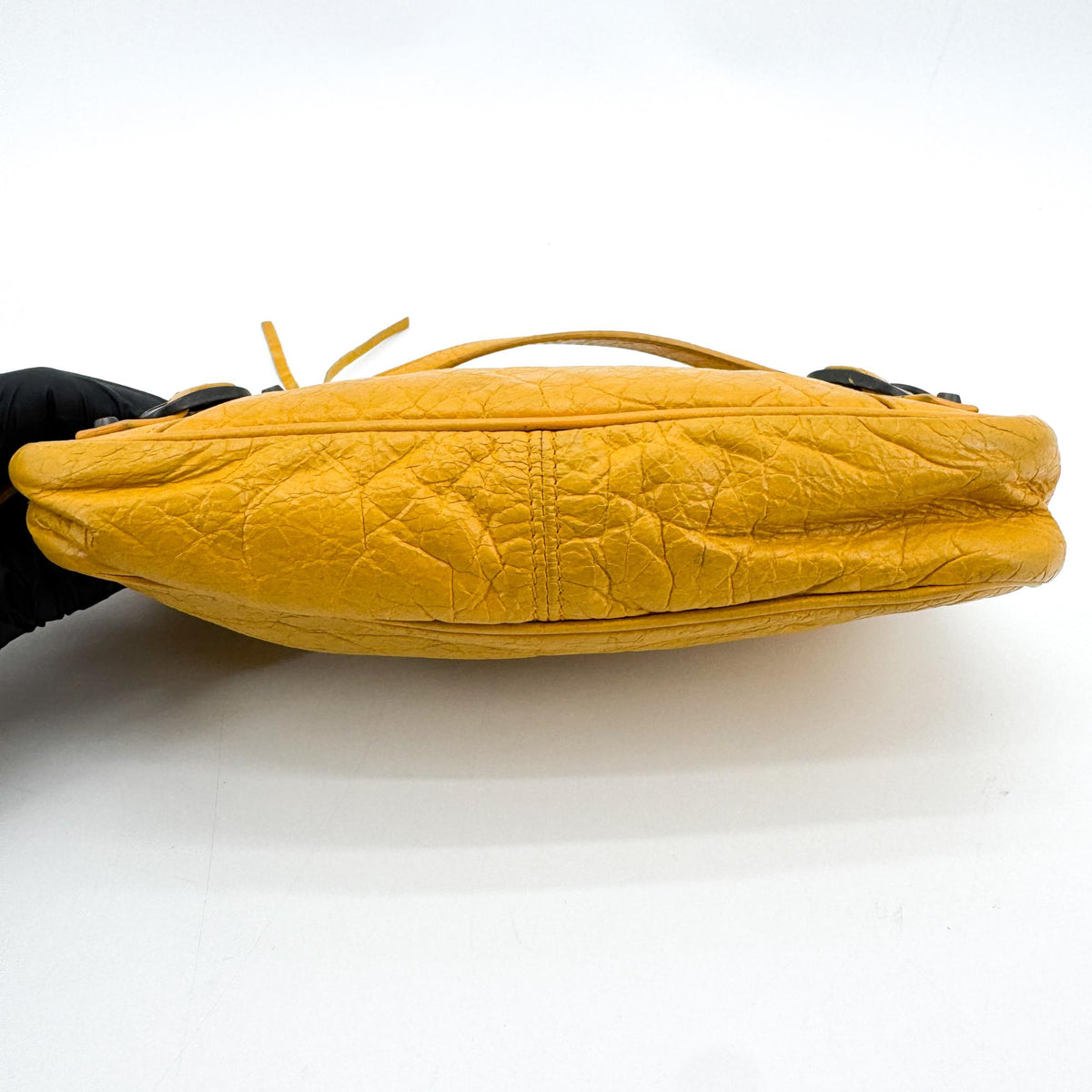 Balenciaga Hip Classic Studs Leather Yellow Leather Crossbody Bag Bag (Pre-Owned)