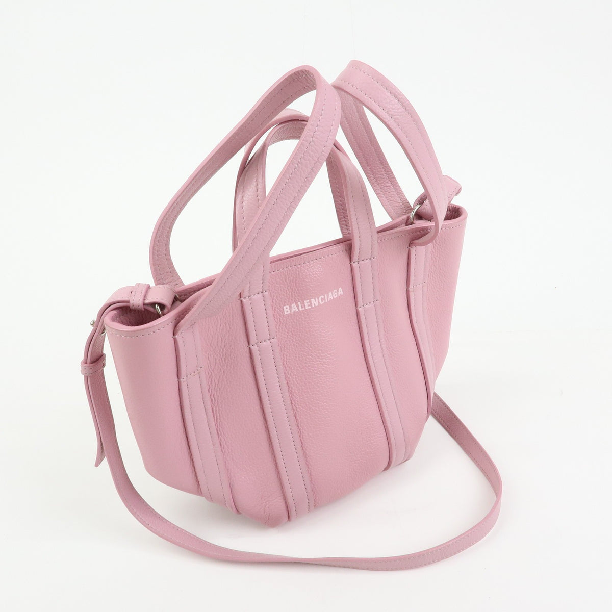 Balenciaga Everyday 2.0 North South Leather Pink Leather Tote Bag Bag (Pre-Owned)