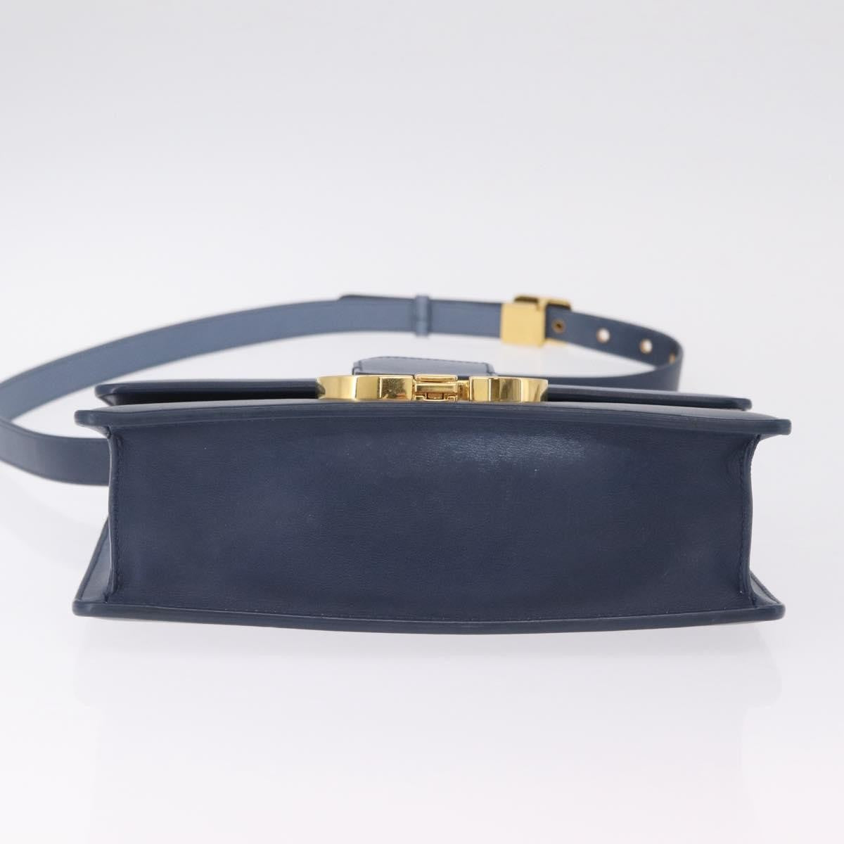 Christian Dior 30 Montaigne Flap Gradient Leather Blue Leather Shoulder Bag Bag (Pre-Owned)