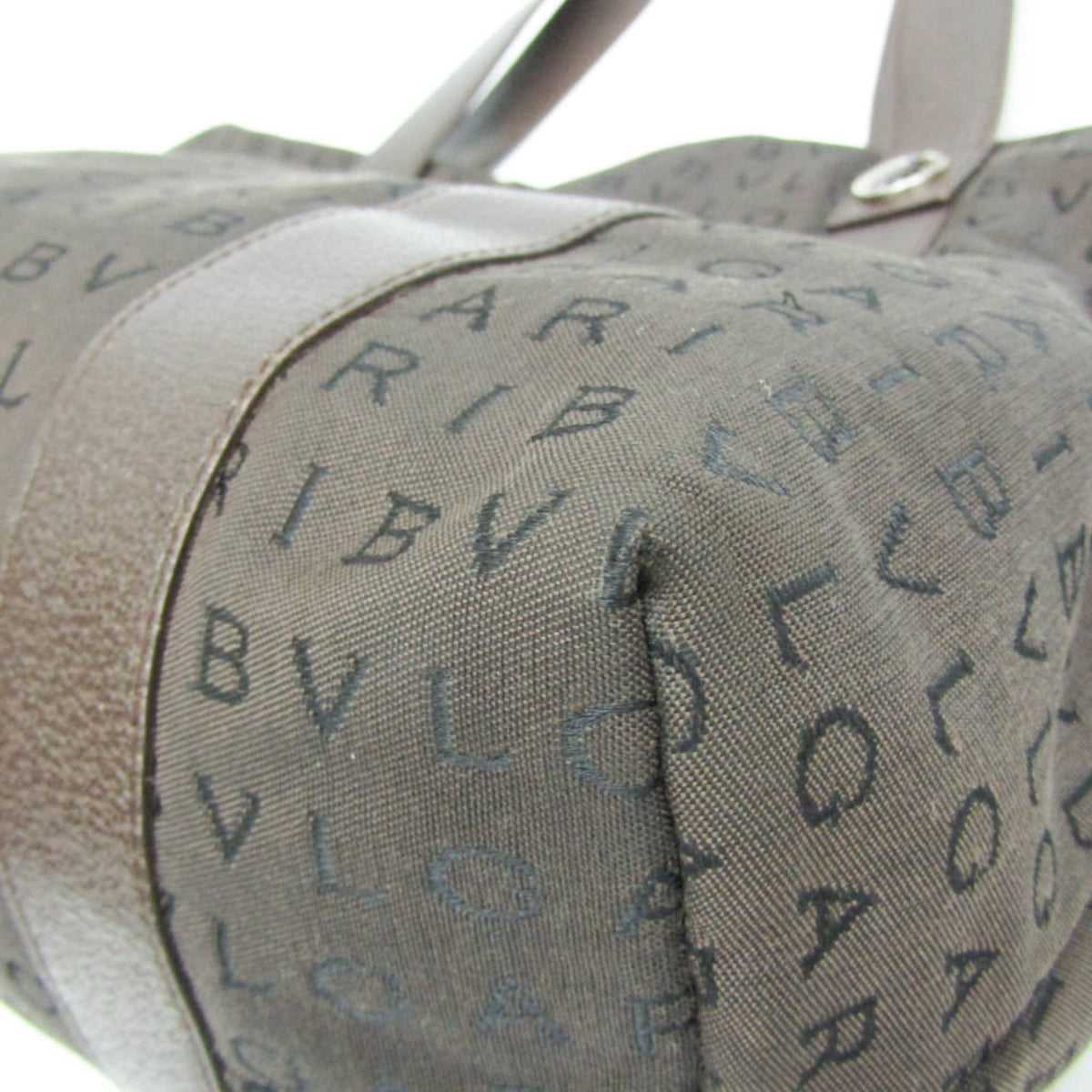 Bvlgari Logomania Canvas Brown Canvas Tote Bag Bag (Pre-Owned)