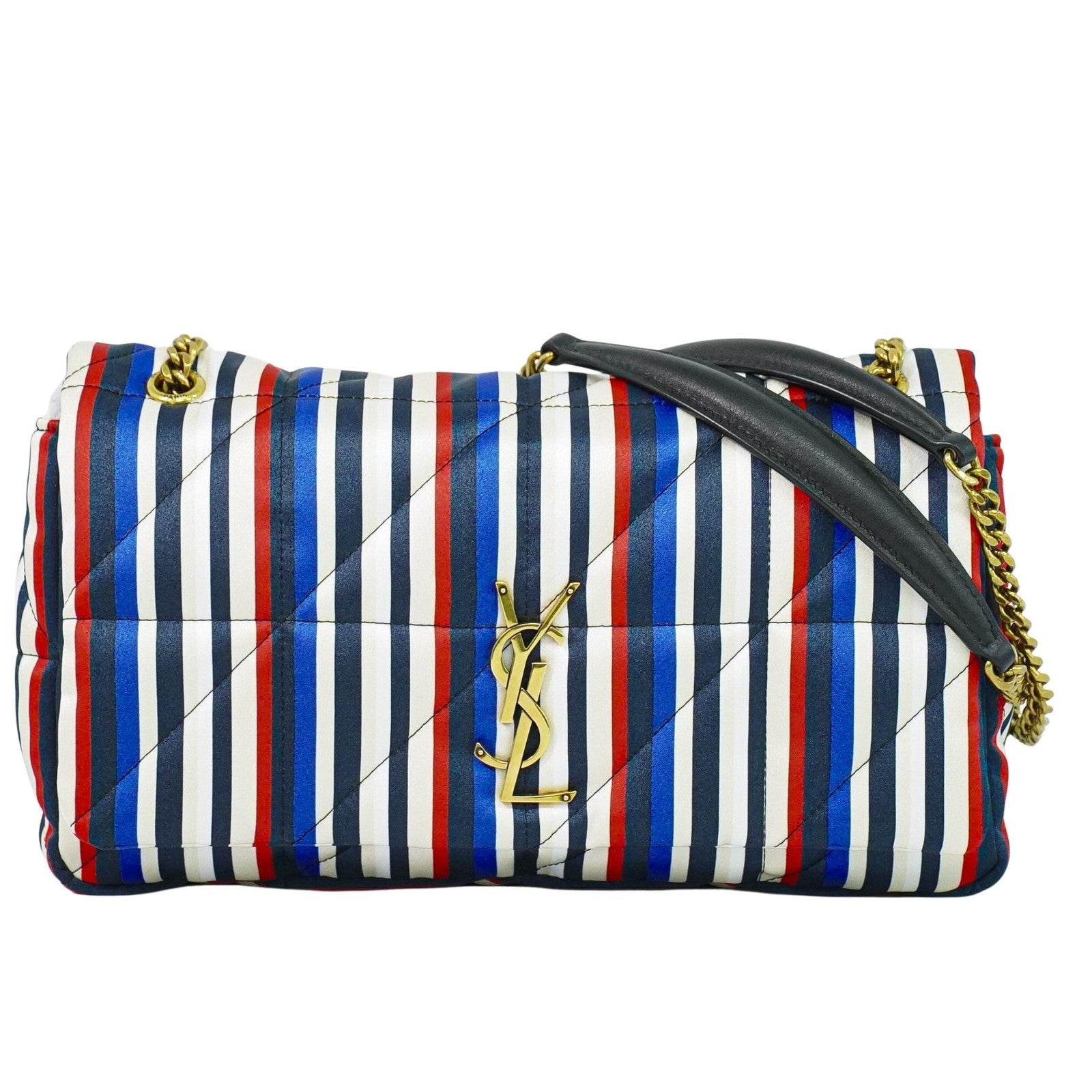 Saint Laurent Jamie Flap Quilted Printed Silk Multicolour Silk Shoulder Bag Bag (Pre-Owned)