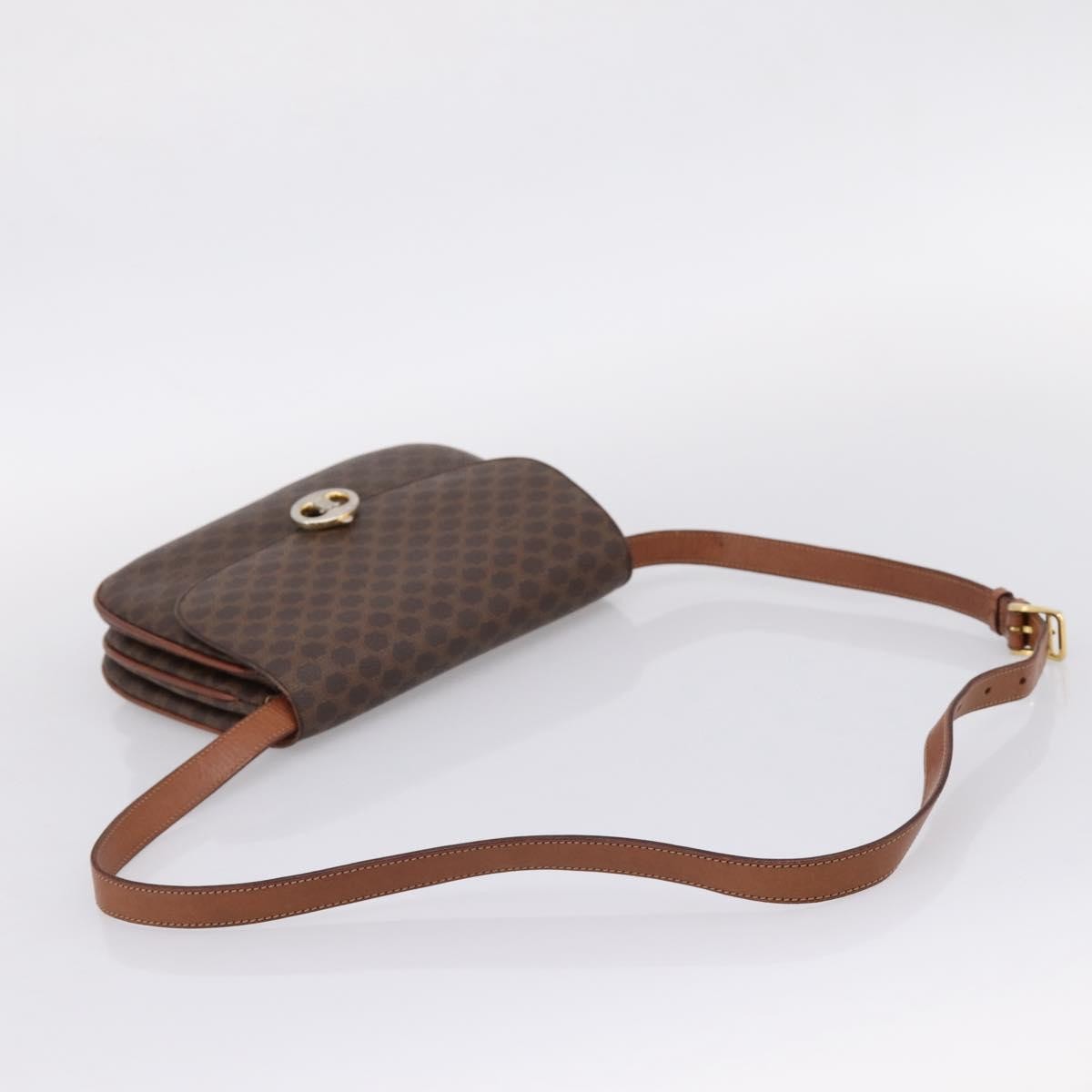 Celine Vintage Macadam Canvas And Leather Brown Pvc Shoulder Bag Bag (Pre-Owned)