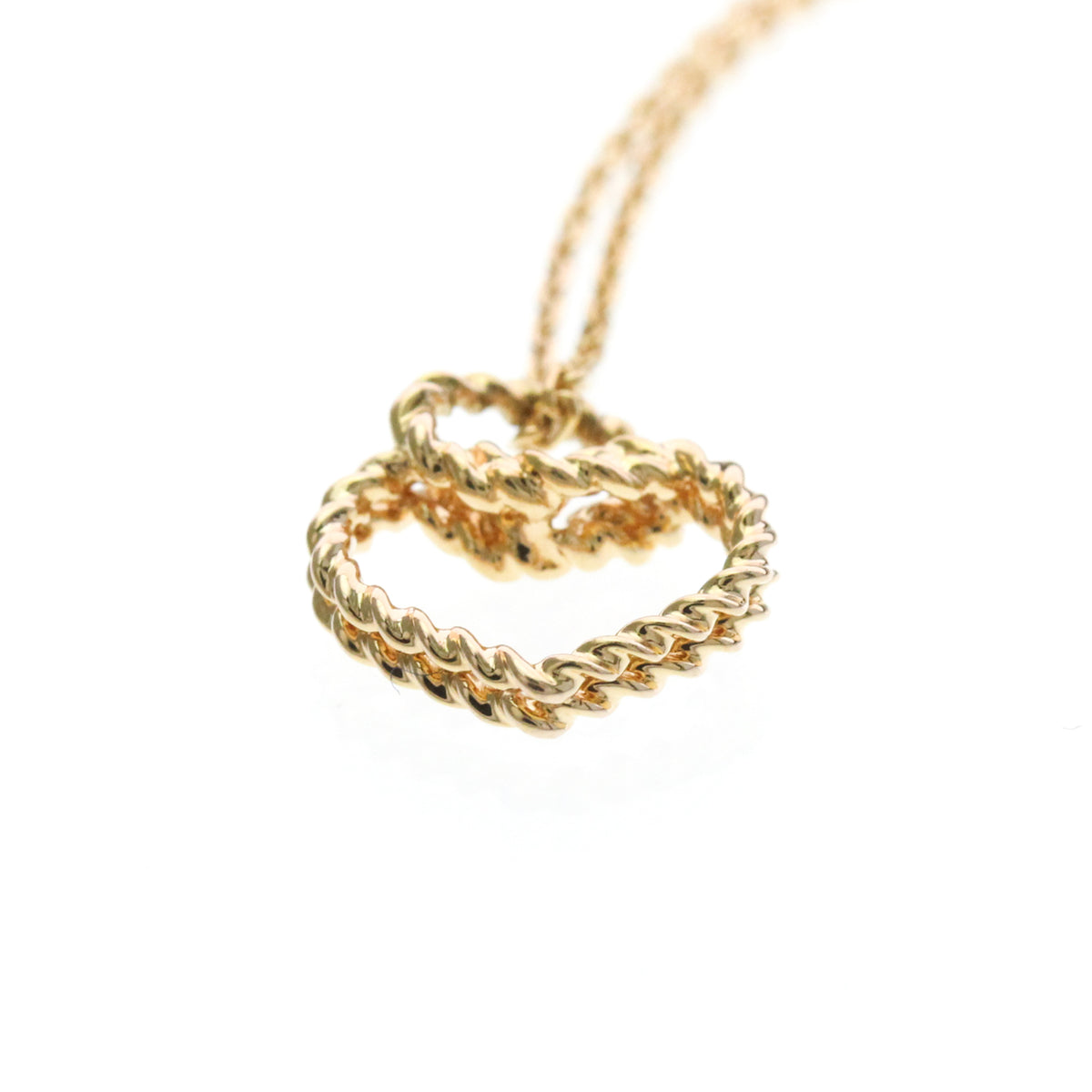 Cartier Torta Heart Pendant 18K Rose Gold Gold Pink_Gold Necklace Jewelry (Pre-Owned)