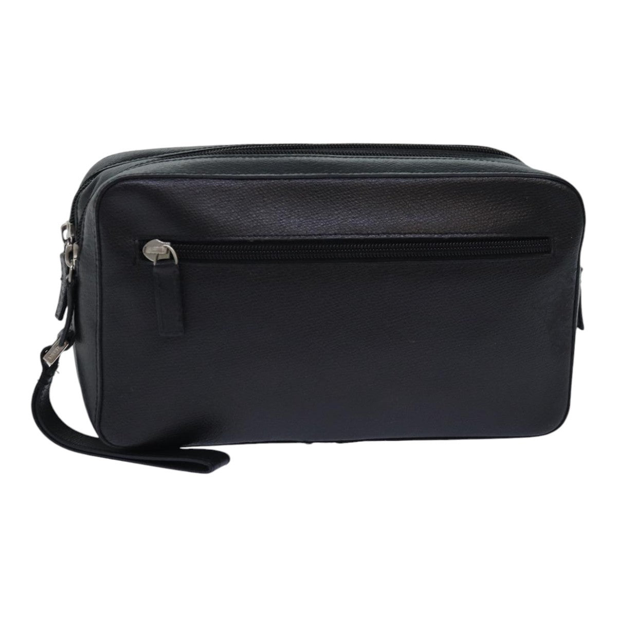 Versace Vintage Clutch Leather Black Leather Clutche & Pouche Bag (Pre-Owned)