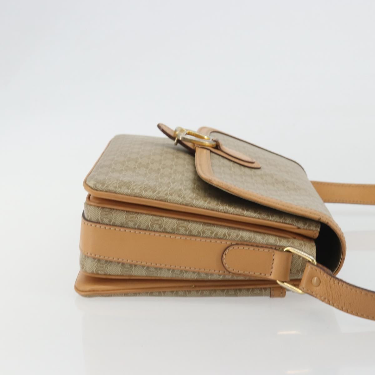 Celine Vintage Macadam Canvas And Leather Beige Canvas Shoulder Bag Bag (Pre-Owned)