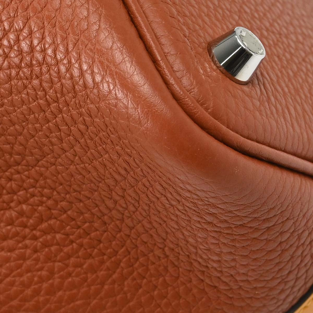 Hermes Picotin Lock Clemence Brown Leather Handbag (Pre-Owned)