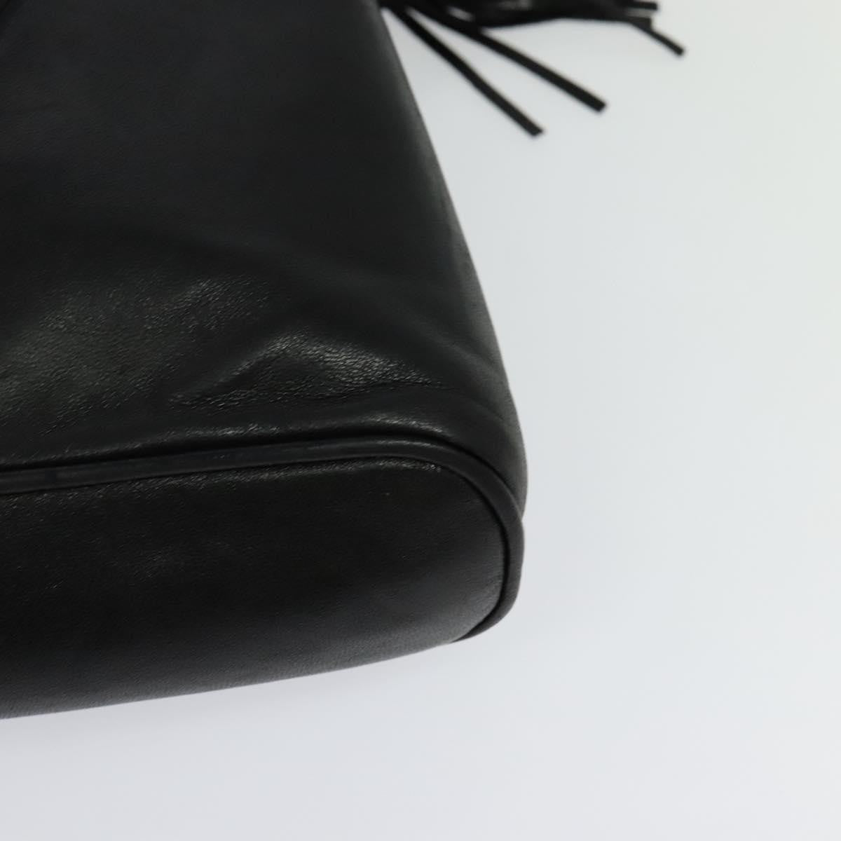 Bally Vintage Quilted Leather Black Leather Shoulder Bag Bag (Pre-Owned)