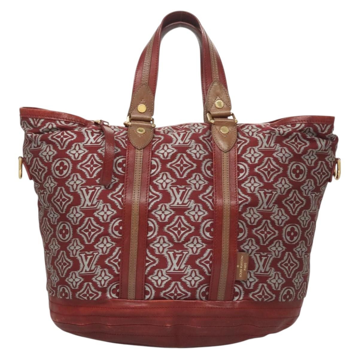Louis Vuitton Aviator Limited Edition Monogram Jacquard Burgundy Canvas Handbag (Pre-Owned)