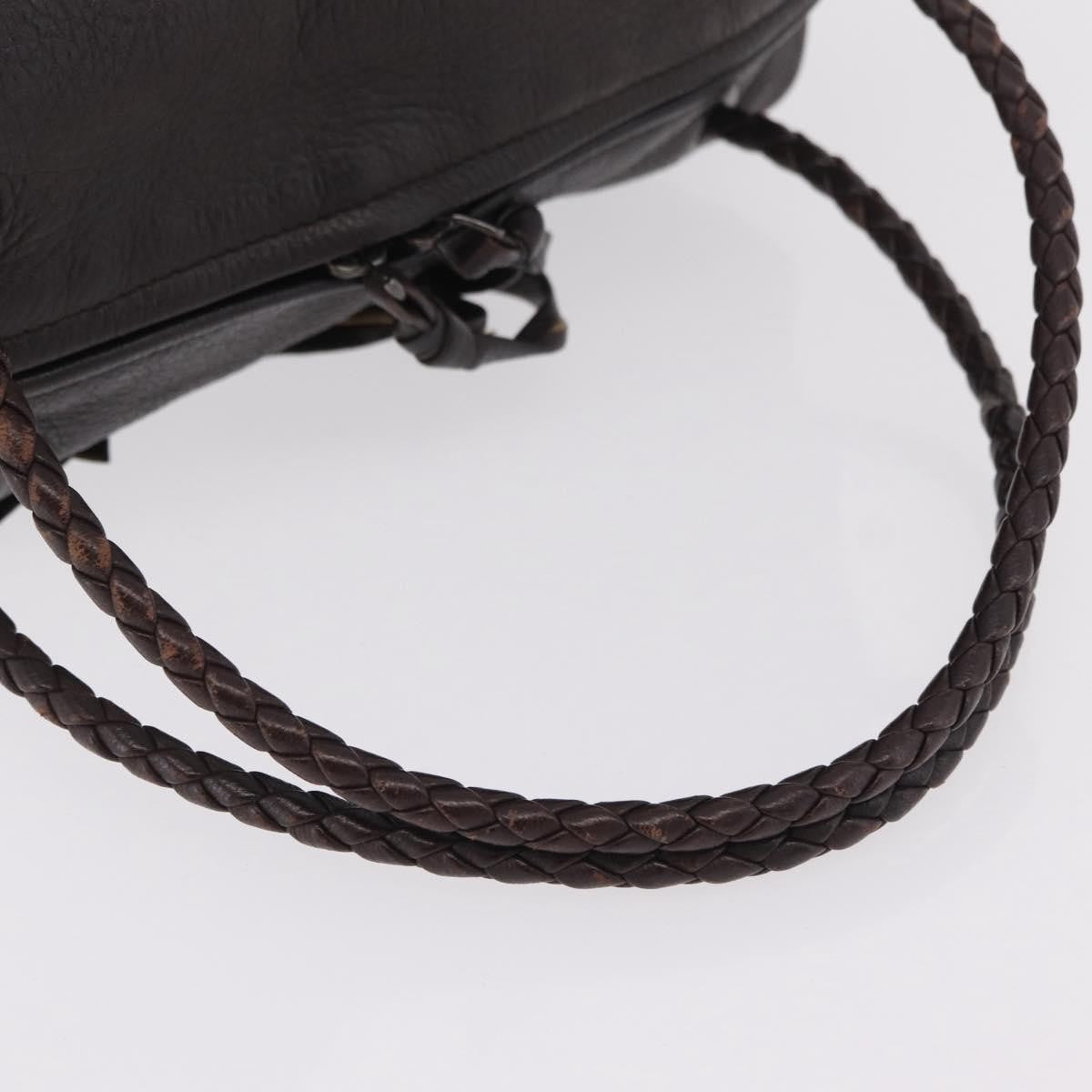 Bottega Veneta Intrecciato Handbag Intrecciato Brown Leather Handbag (Pre-Owned)