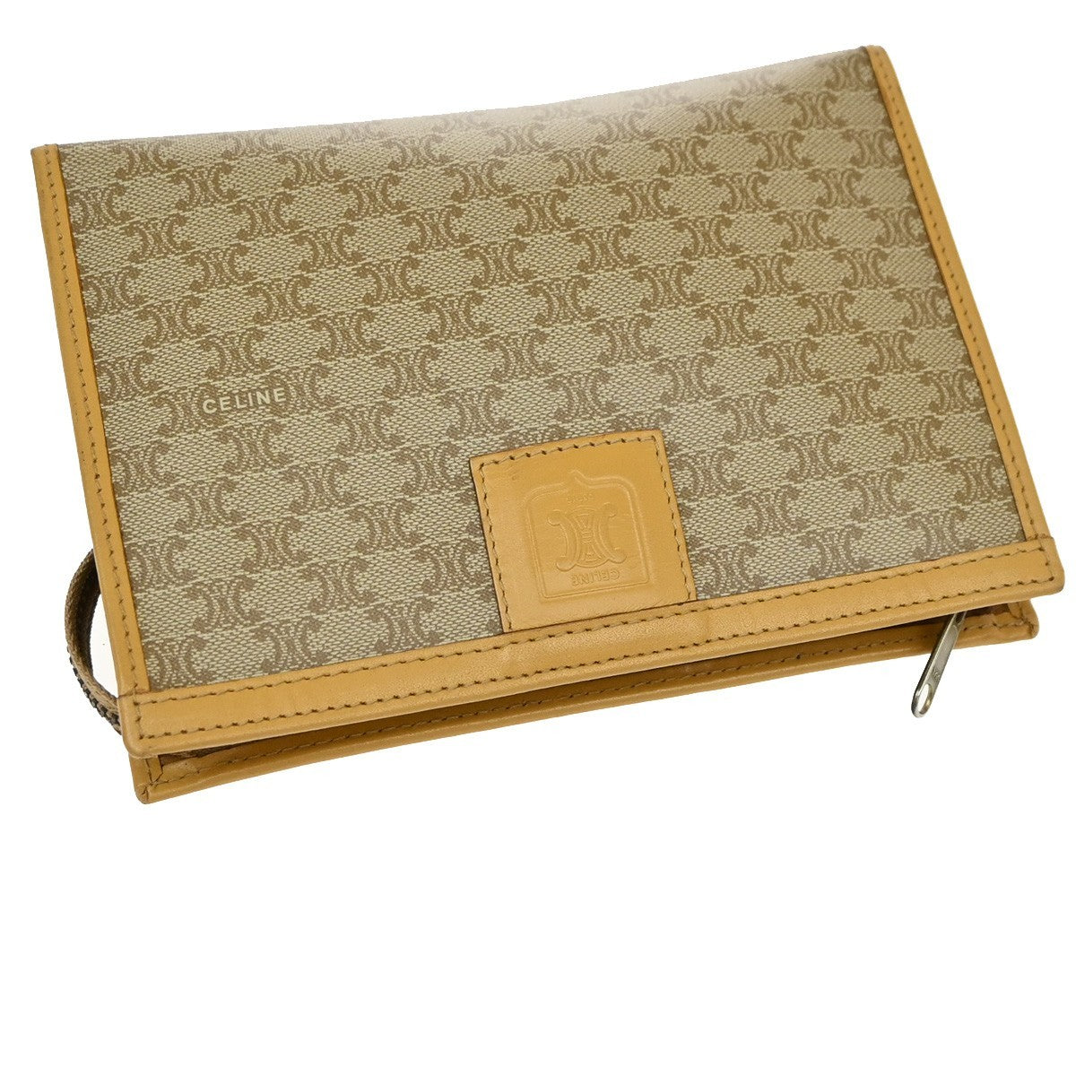 Celine Macadam Pochette Canvas And Leather Beige Canvas Clutche & Pouche Bag (Pre-Owned)