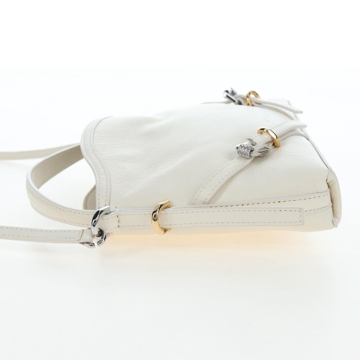 Givenchy Voyou Leather White Leather Shoulder Bag Bag (Pre-Owned)