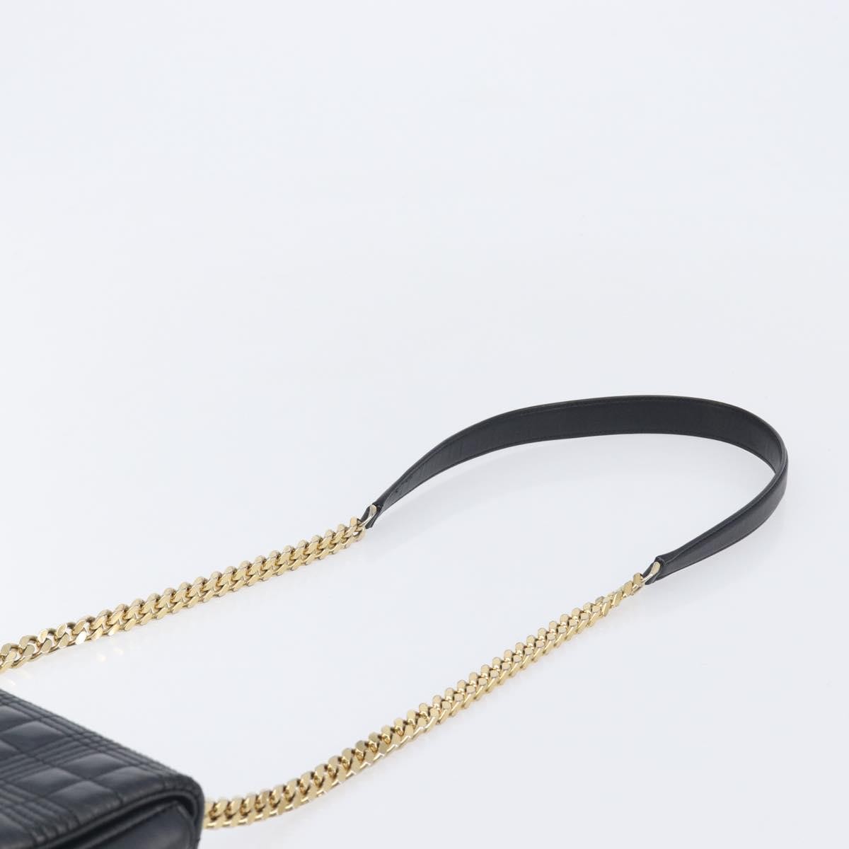 Burberry Lola Wallet On Chain Quilted Leather Black Leather Crossbody Bag Bag (Pre-Owned)