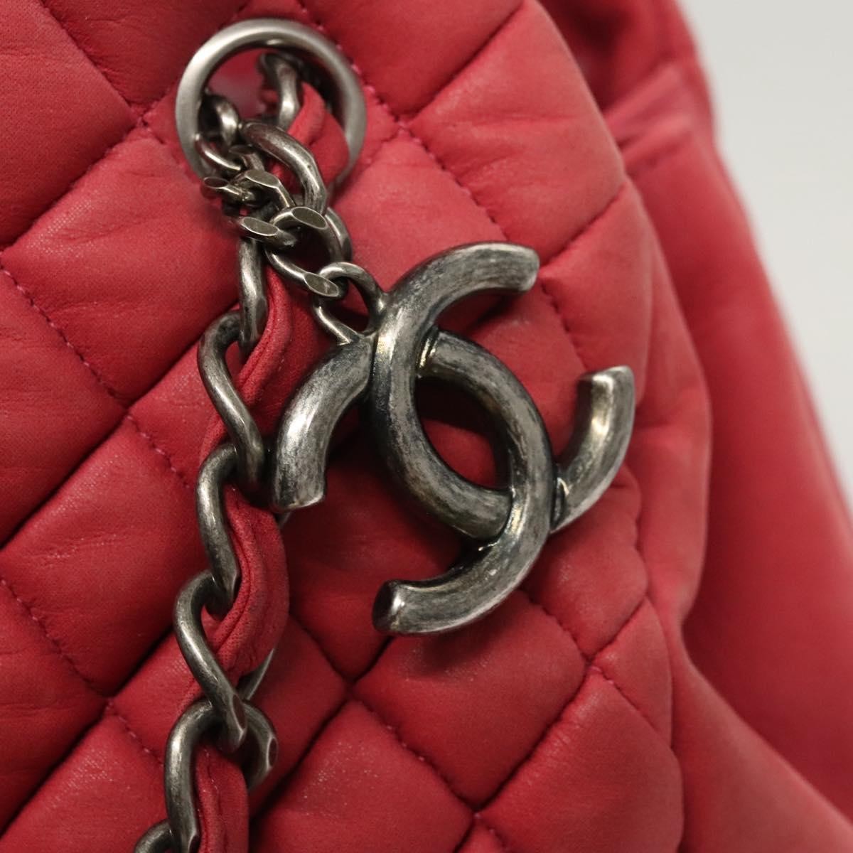 Chanel Matelasse Chain Leather Pink Leather Shoulder Bag Bag (Pre-Owned)