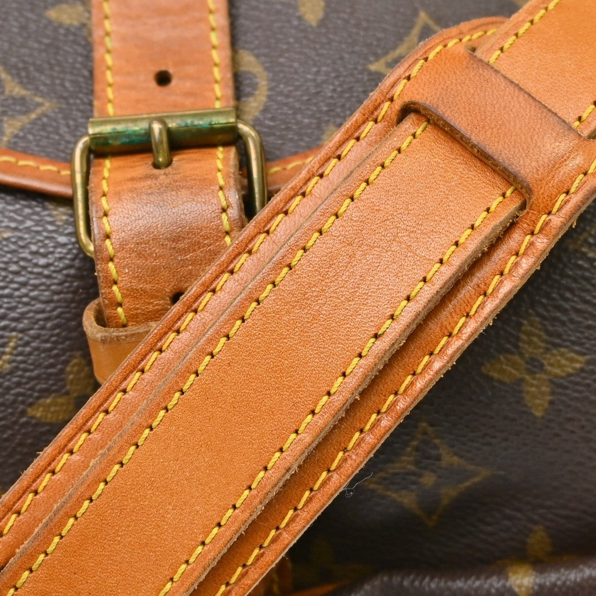 Louis Vuitton Saumur Monogram Brown Canvas Shoulder Bag Bag (Pre-Owned)