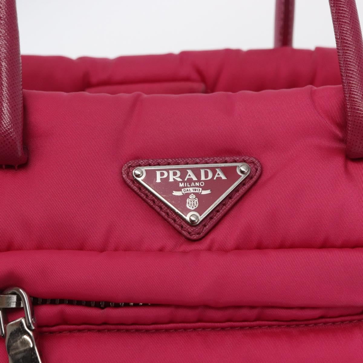 Prada Bomber Tessuto Pink Nylon Tote Bag Bag (Pre-Owned)