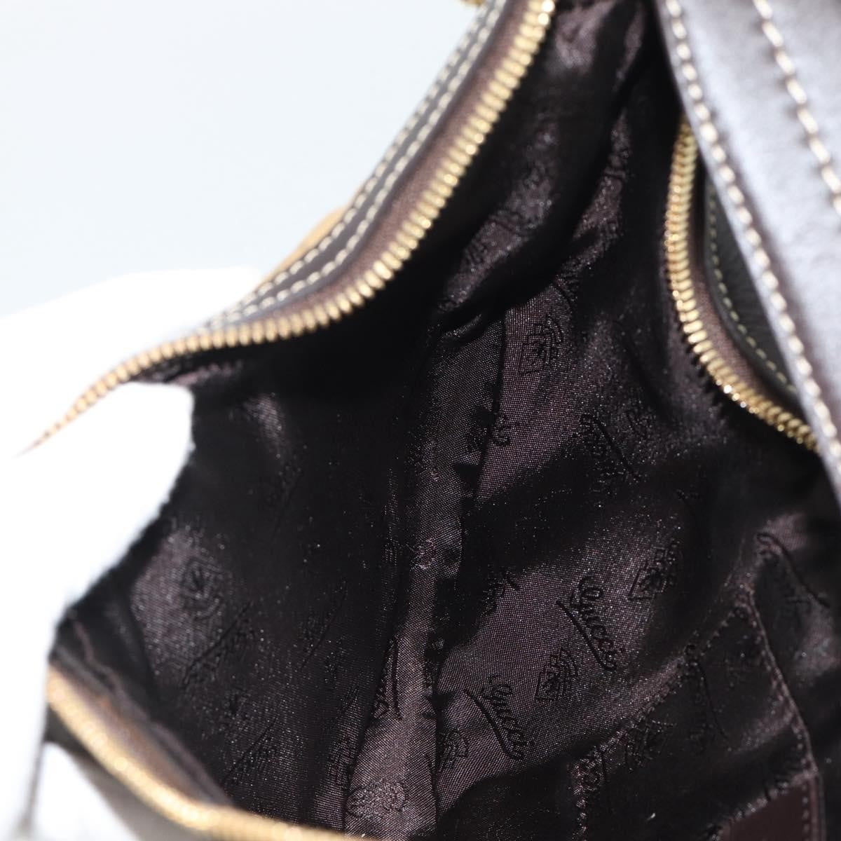 Gucci Vintage Hobo Crystal Canvas Beige Canvas Shoulder Bag Bag (Pre-Owned)
