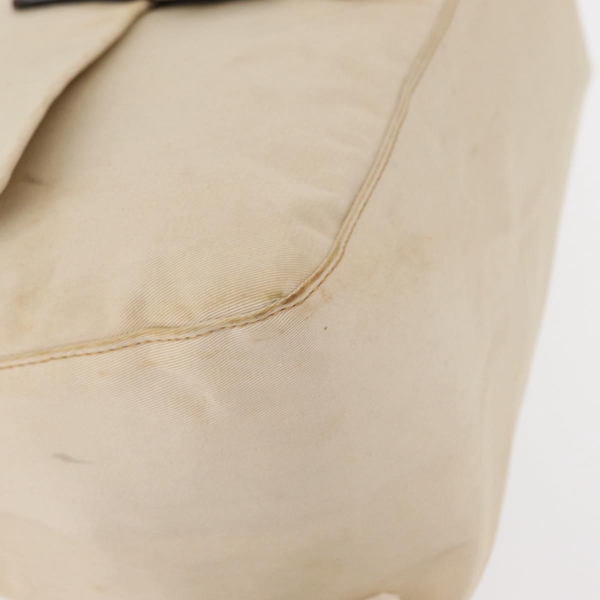 Fendi Fendi Mamma Baguette Monogram Beige Canvas Handbag (Pre-Owned)