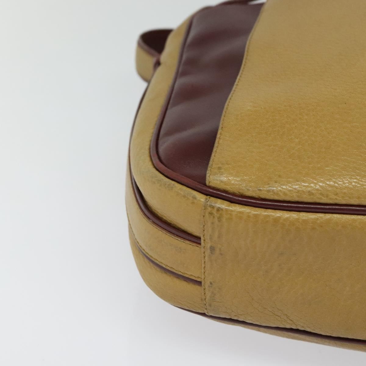 Cartier Tasseled Must De Cartier Leather Yellow Leather Shoulder Bag Bag (Pre-Owned)