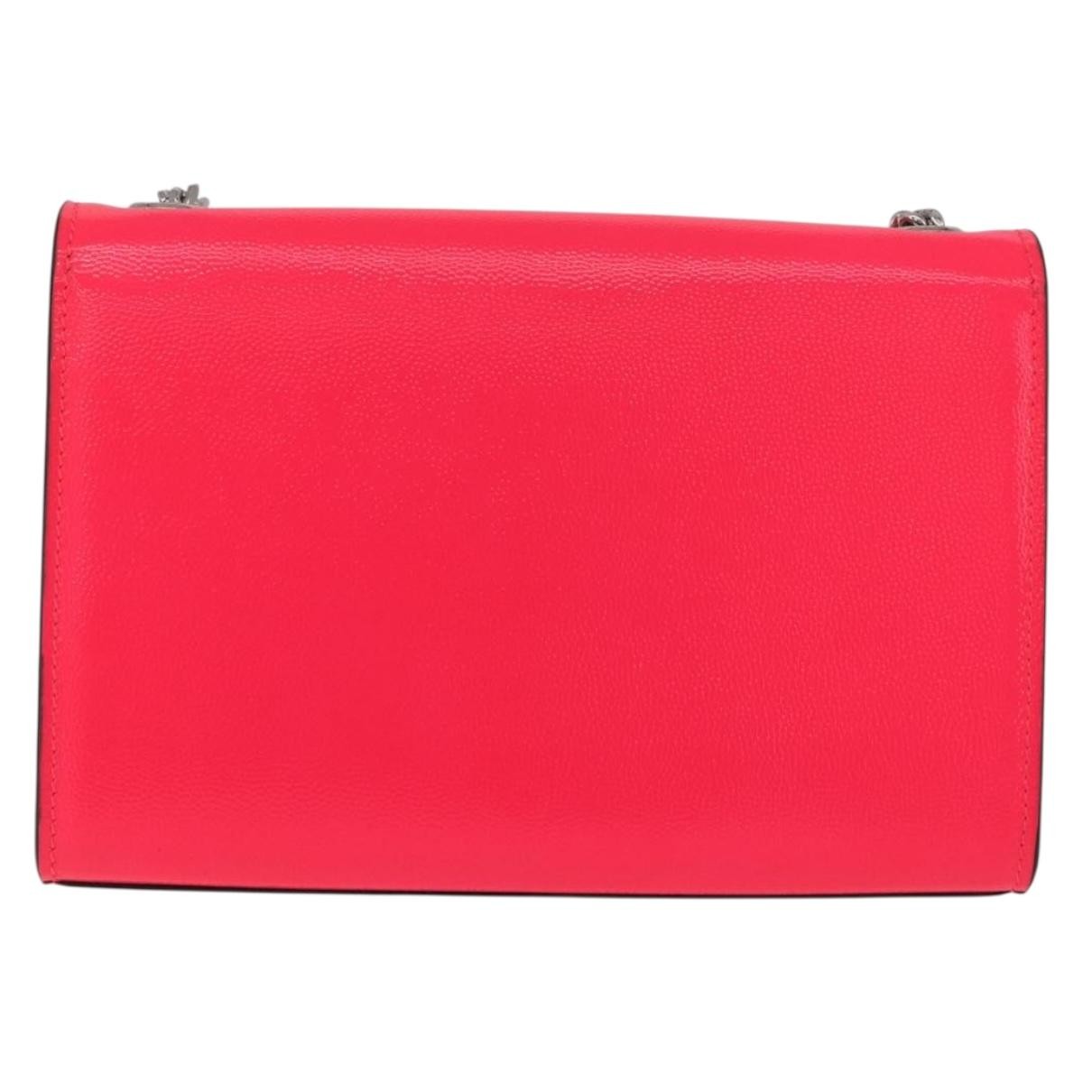 Saint Laurent Classic Monogram Flap Chain Leather Pink Leather Crossbody Bag Bag (Pre-Owned)