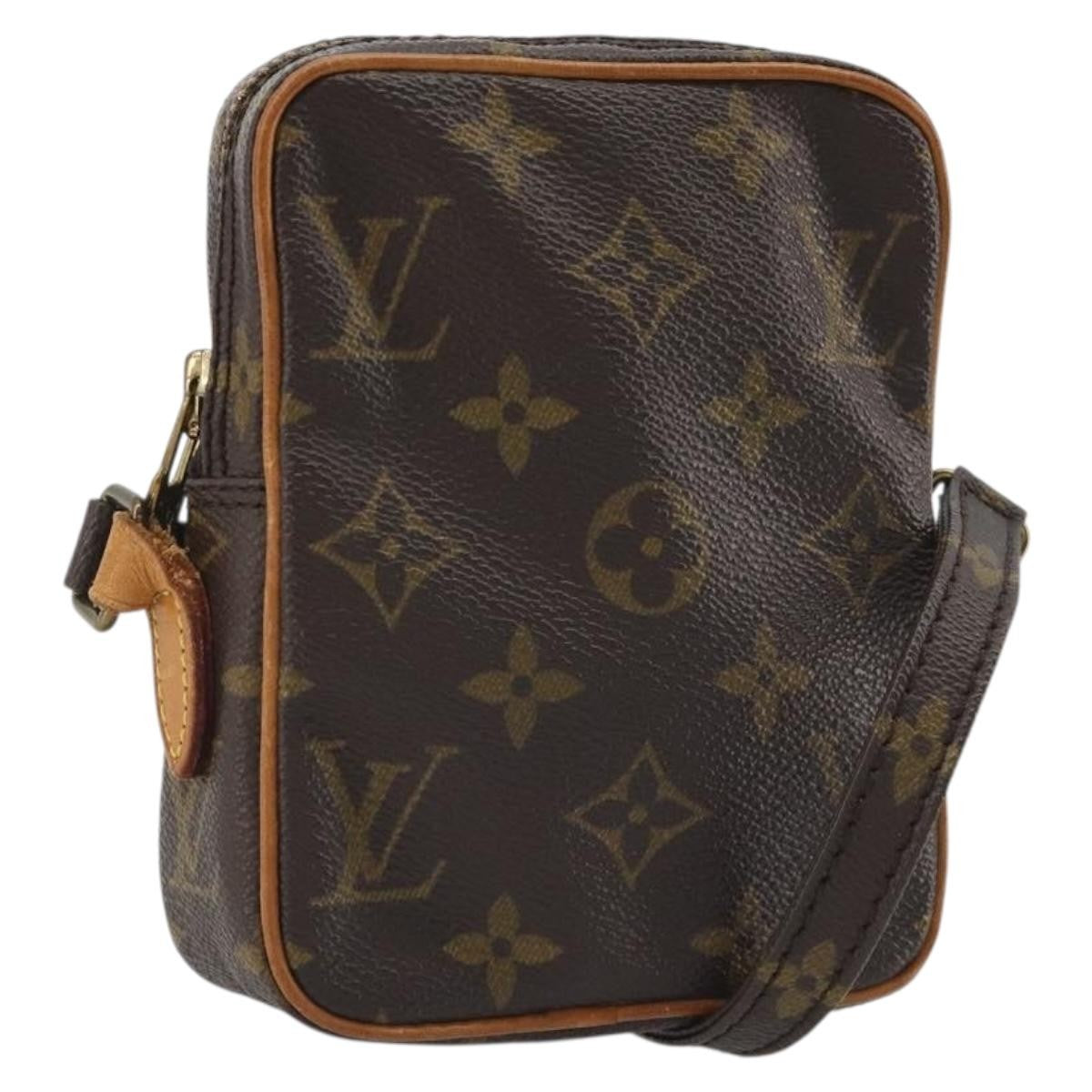 Louis Vuitton Danube Limited Edition Comic Trunk Printed Monogram Eclipse Canvas Brown Canvas Shoulder Bag Bag (Pre-Owned)
