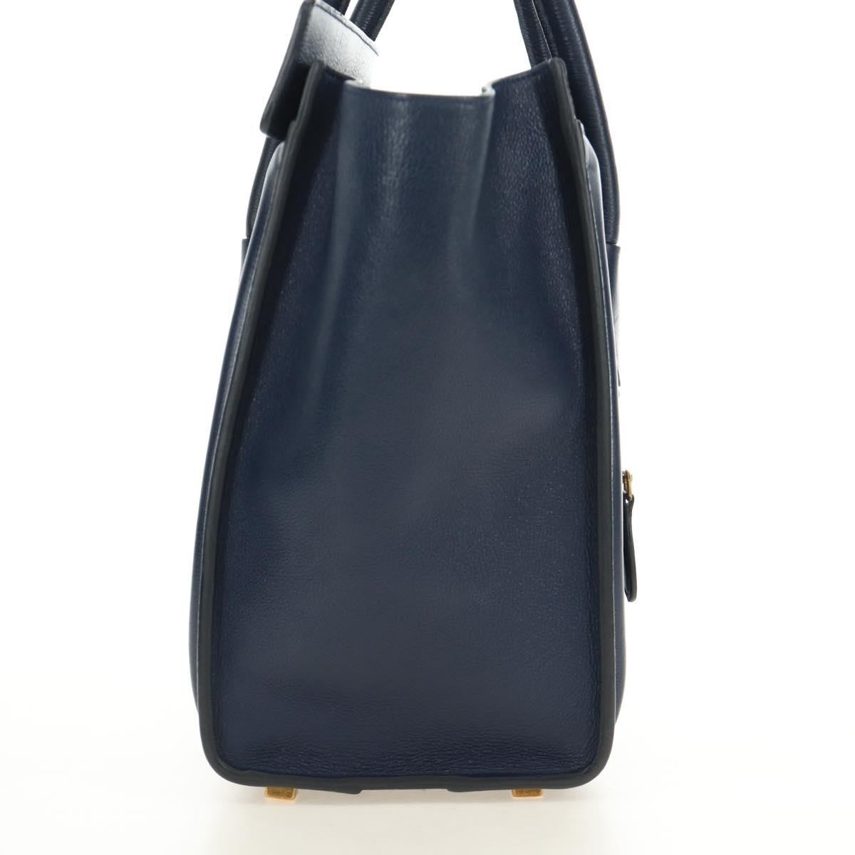 Celine Luggage Smooth Leather Navy Leather Tote Bag Bag (Pre-Owned)