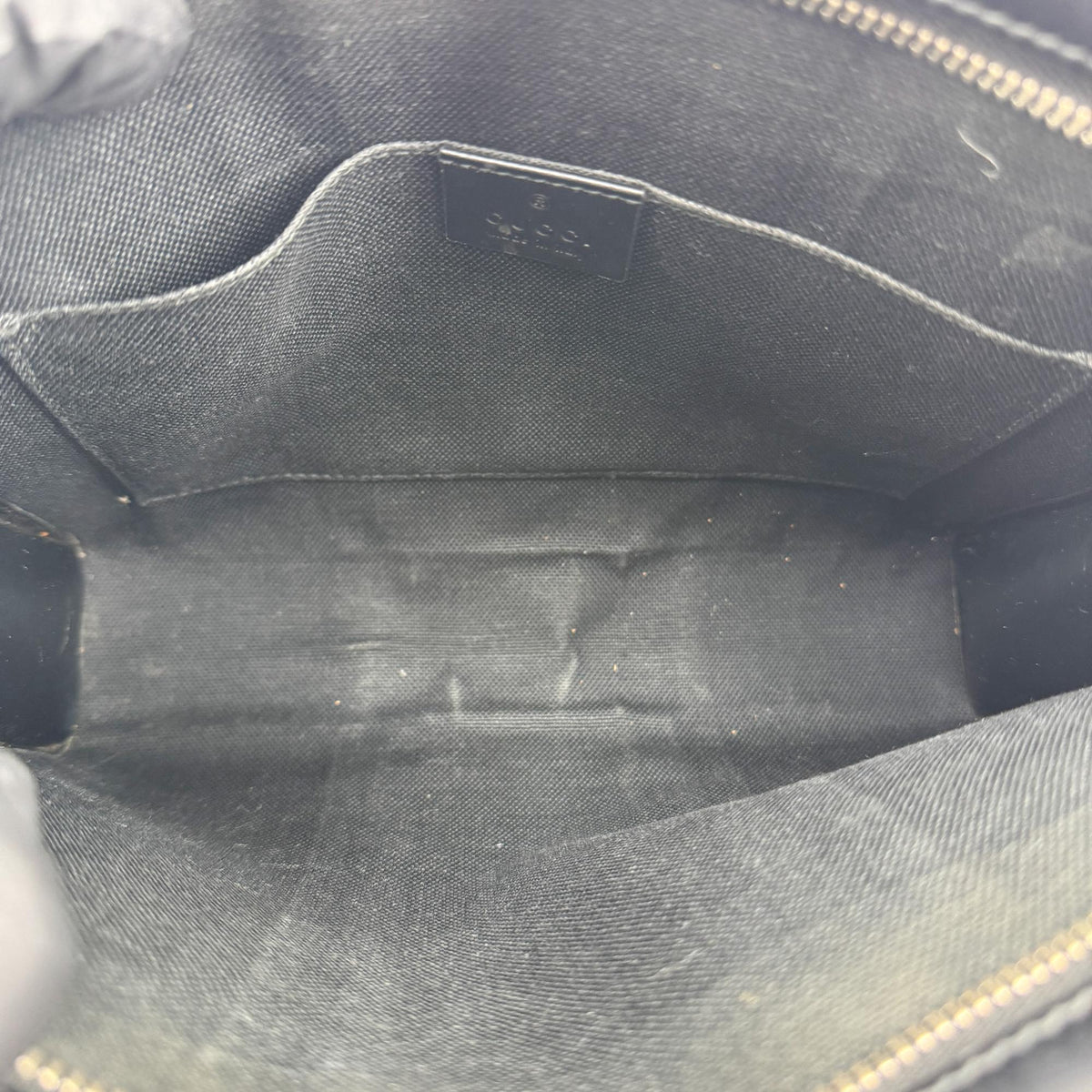 Gucci Web Zip Pouch Gg Coated Canvas Black Canvas Clutche & Pouche Bag (Pre-Owned)