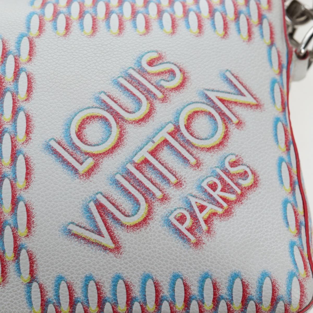 Louis Vuitton Trio Messenger Limited Edition Damier Spray Leather White Canvas Handbag (Pre-Owned)