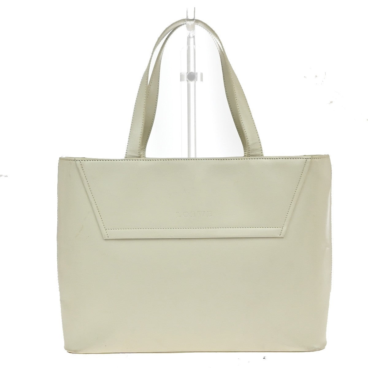 Loewe Vintage Leather Beige Leather Shoulder Bag Bag (Pre-Owned)