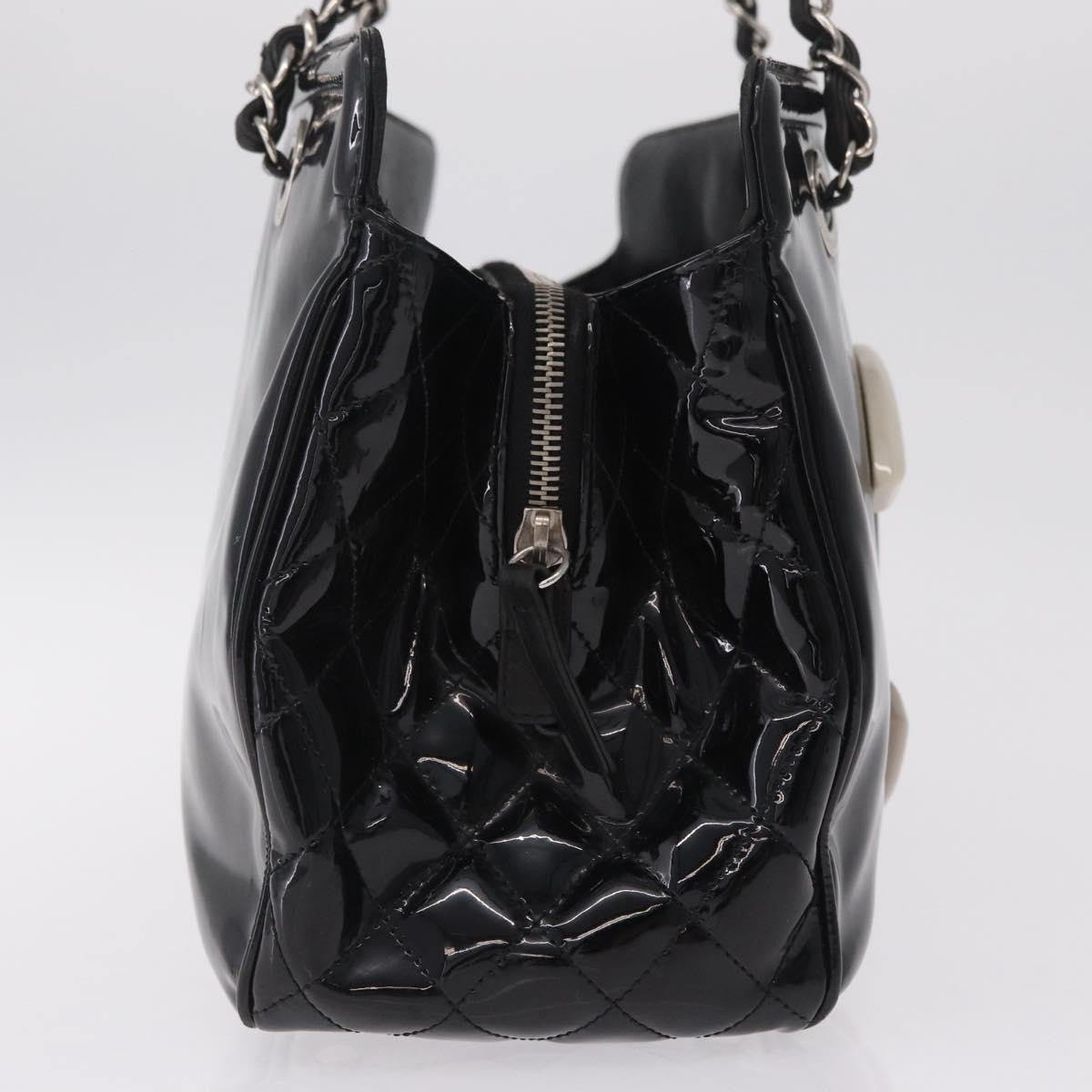 Chanel Lipstick Open Patent Vinyl Black Patent_Leather Tote Bag Bag (Pre-Owned)