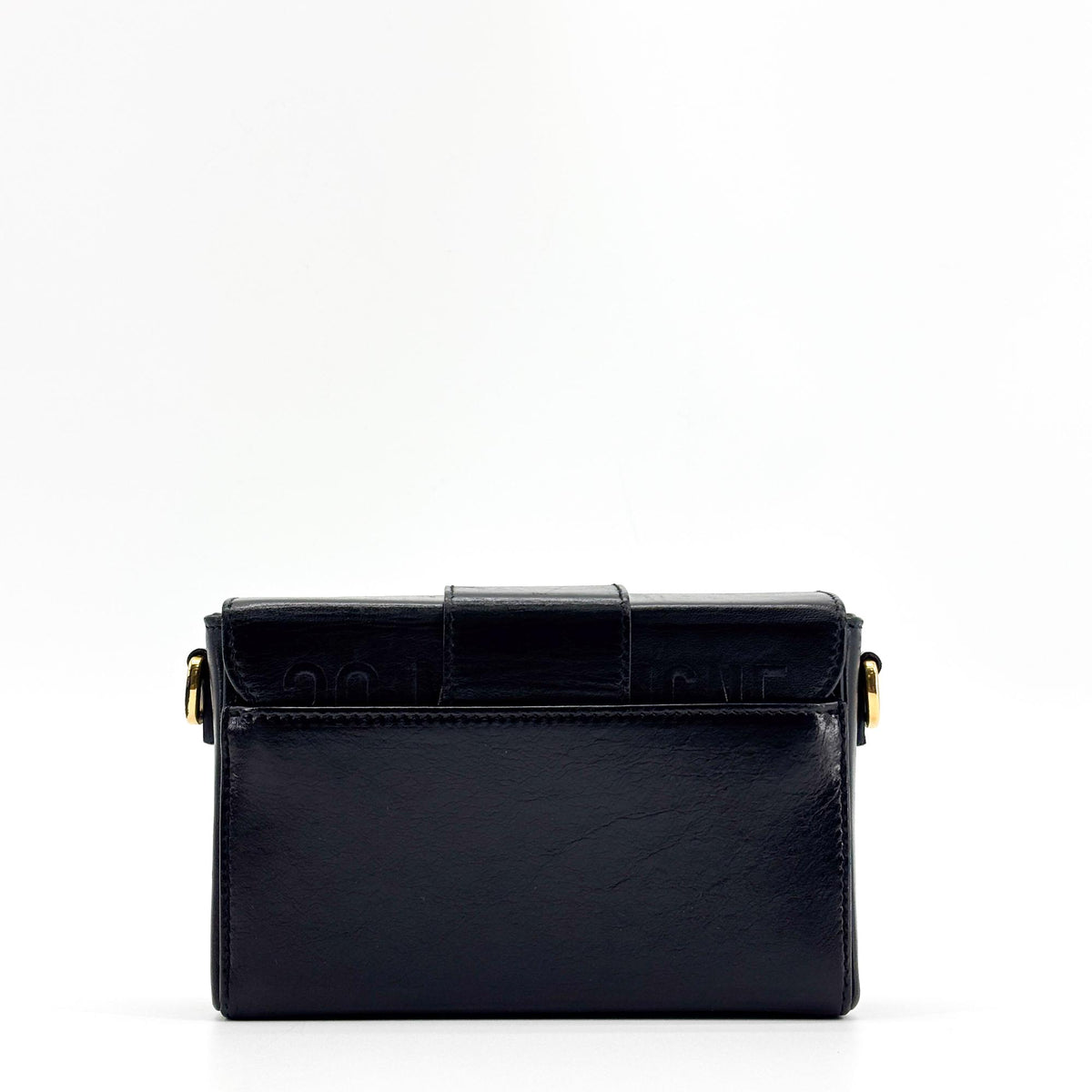Christian Dior 30 Montaigne Box Leather Black Calfskin Handbag (Pre-Owned)