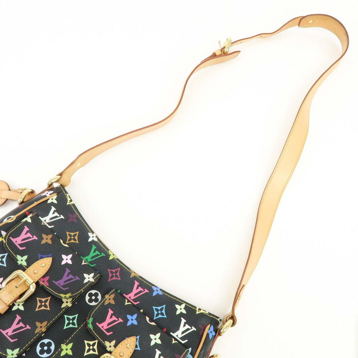 Louis Vuitton Lodge Monogram Multicolor Black Canvas Handbag (Pre-Owned)
