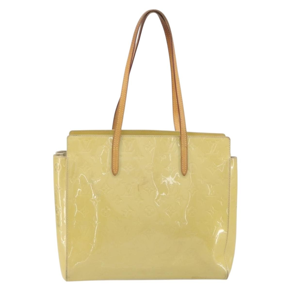 Louis Vuitton Catalina Monogram Vernis Yellow Patent_Leather Tote Bag Bag (Pre-Owned)