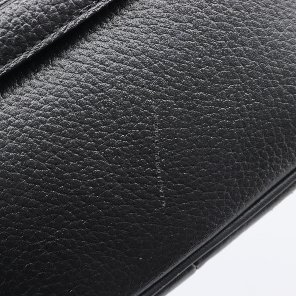 Burberry Shoulder Leather Black Leather Shoulder Bag Bag (Pre-Owned)
