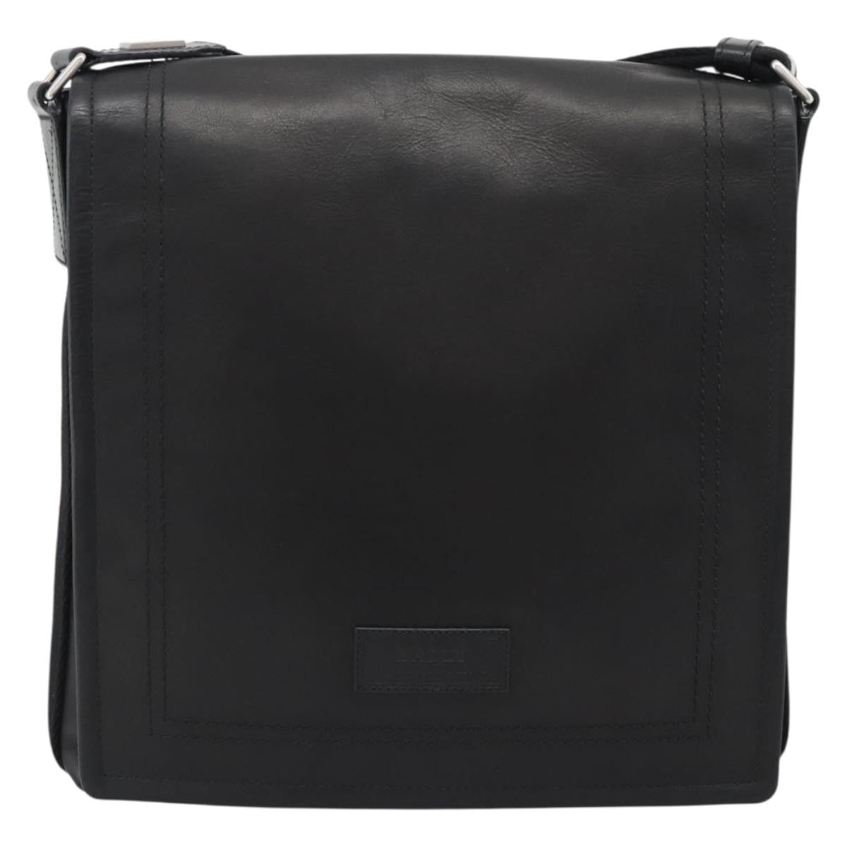 Bally Vintage Leather Black Leather Shoulder Bag Bag (Pre-Owned)