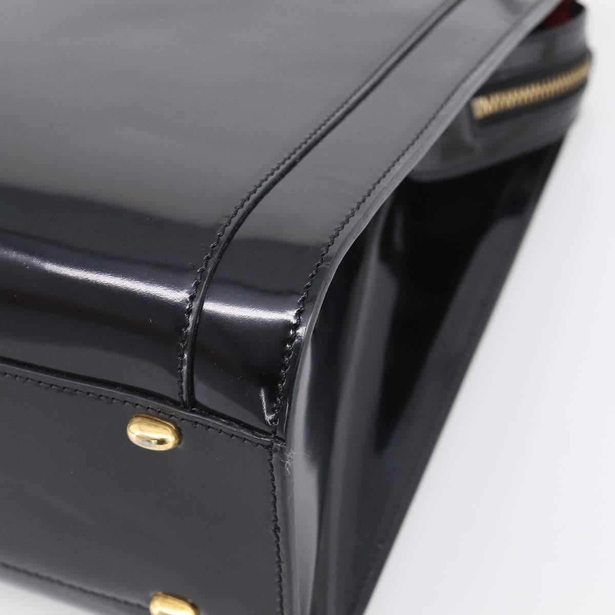 Celine Tote Leather Black Patent_Leather Tote Bag Bag (Pre-Owned)
