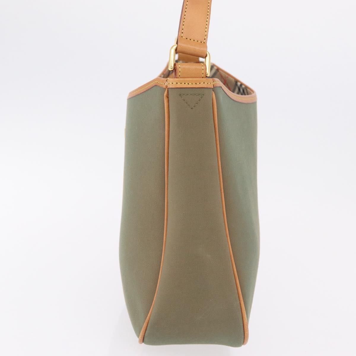 Burberry Shoulder Bag Nova Check Coated Canvas Khaki Canvas Shoulder Bag Bag (Pre-Owned)