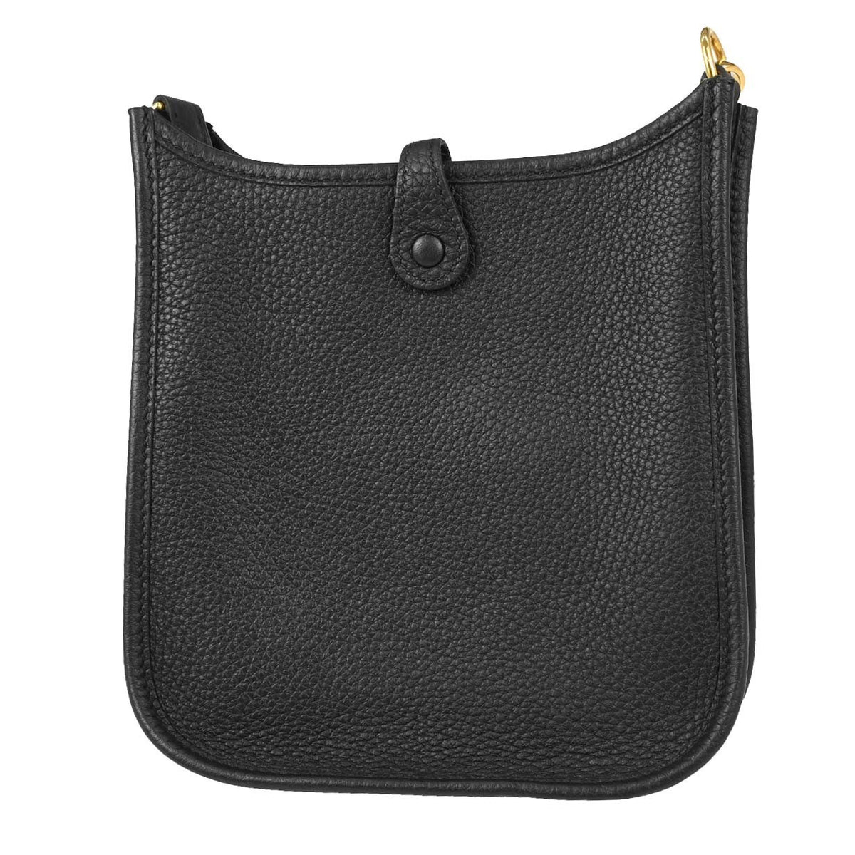 Hermes Evelyne Bag Gen Iii Clemence Black Leather Shoulder Bag Bag (Pre-Owned)