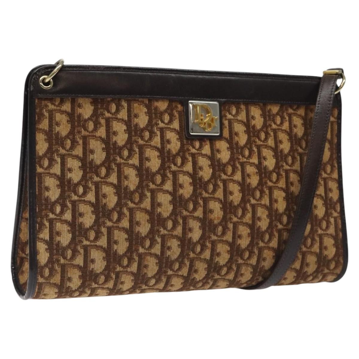 Christian Dior Vintage Trotter Canvas Brown Canvas Shoulder Bag Bag (Pre-Owned)