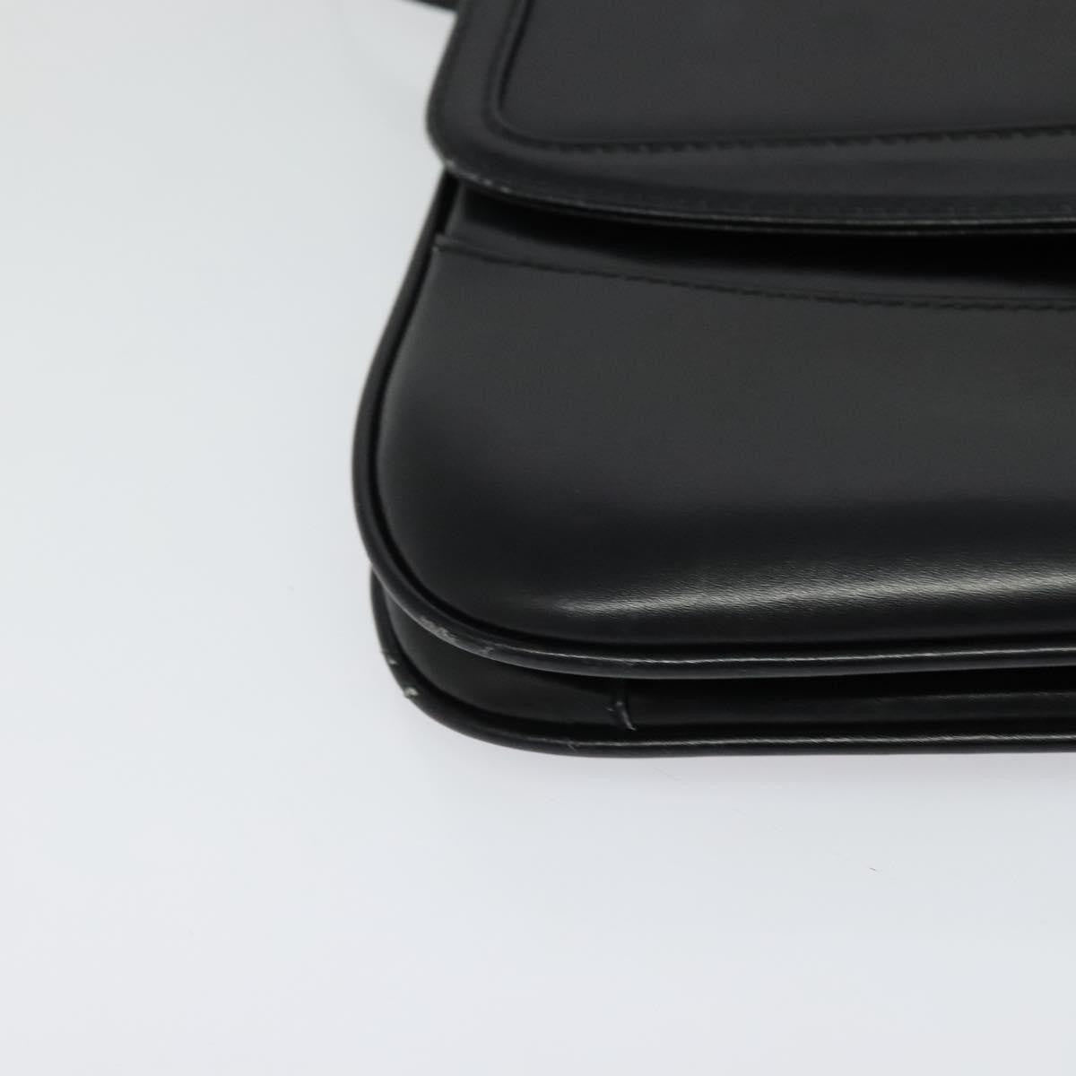 Bally Vintage Leather Black Leather Shoulder Bag Bag (Pre-Owned)