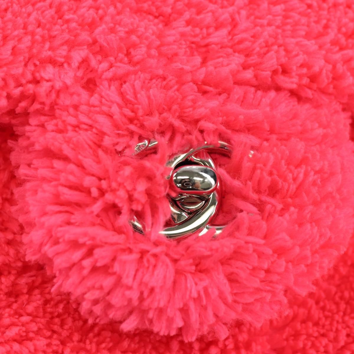 Chanel Coco Beach Quilted Terry Cloth Pink Faux_Fur Backpack Bag (Pre-Owned)