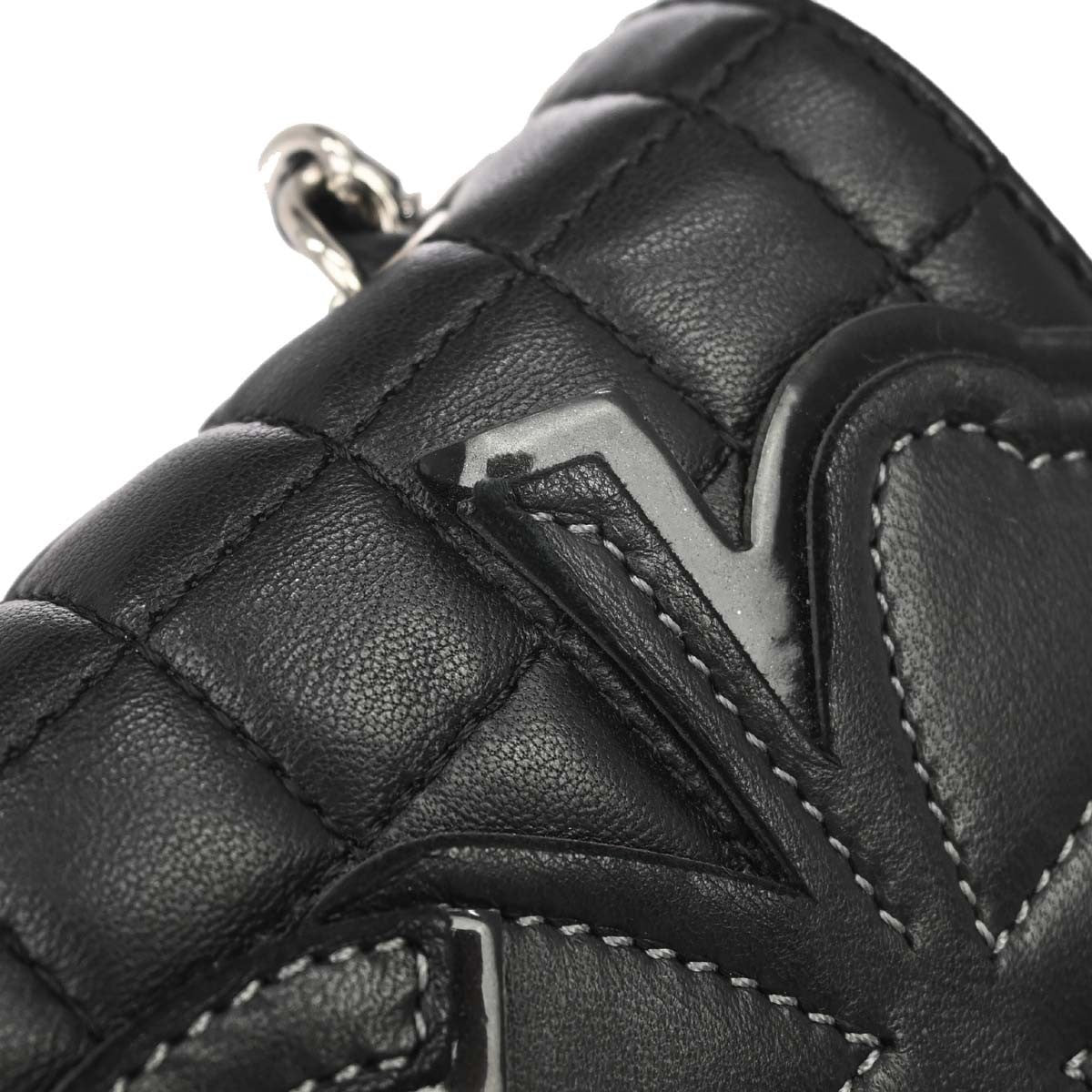 Chanel Camellia No.5 Chain Flap Quilted Lambskin Black Leather Shoulder Bag Bag (Pre-Owned)