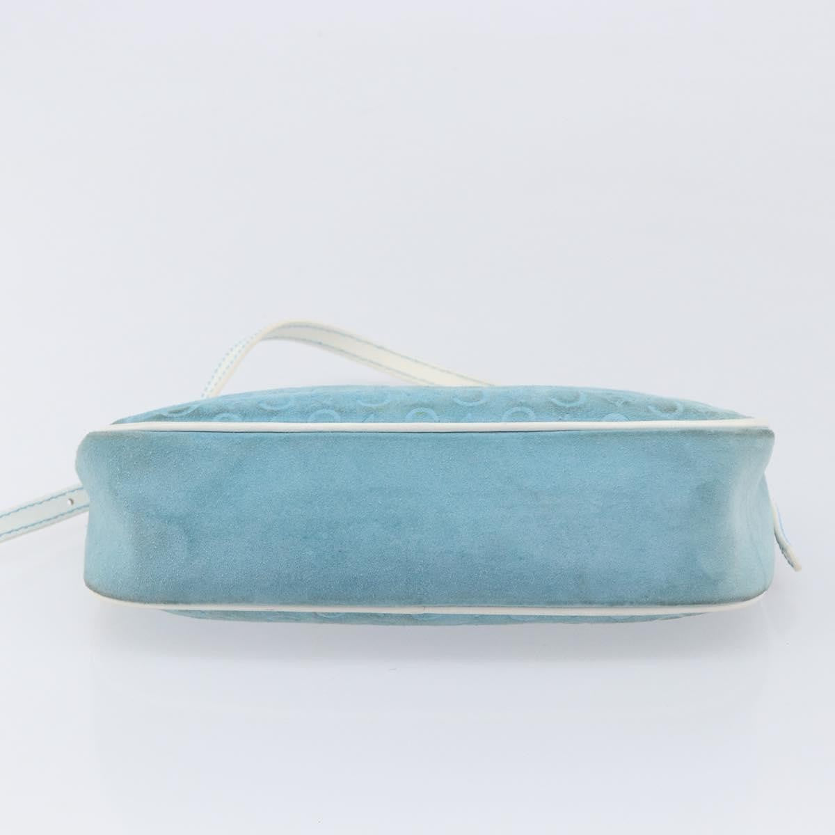 Celine C Macadam Suede Turquoise Suede Handbag (Pre-Owned)