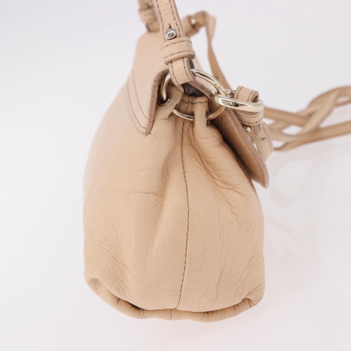 Chloe Lily Leather Beige Leather Shoulder Bag Bag (Pre-Owned)